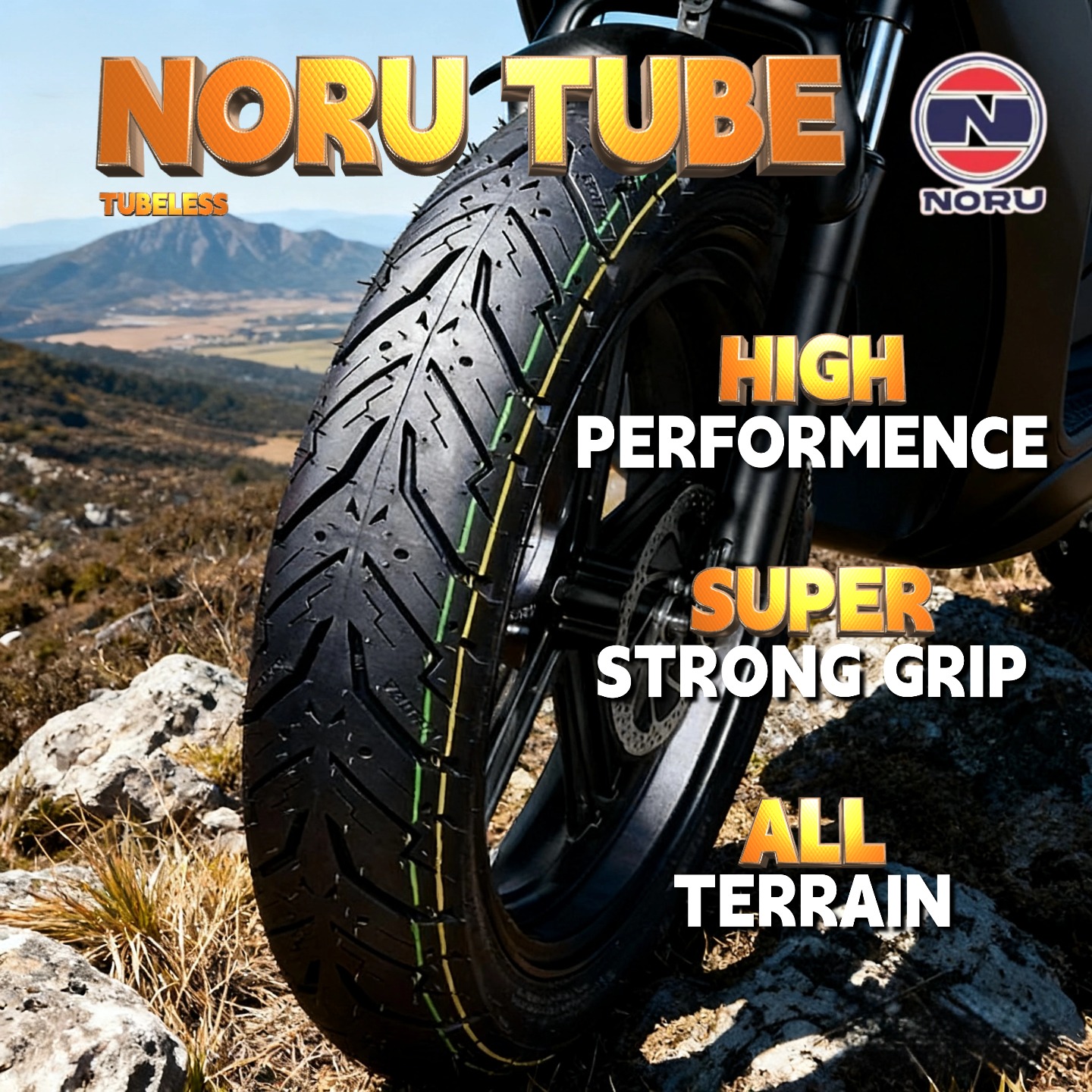 NORU TIRE TUBELESS 14TL/17TL FOR NMAX ADV CLICK MIO WAVE SMASH HONDA ...