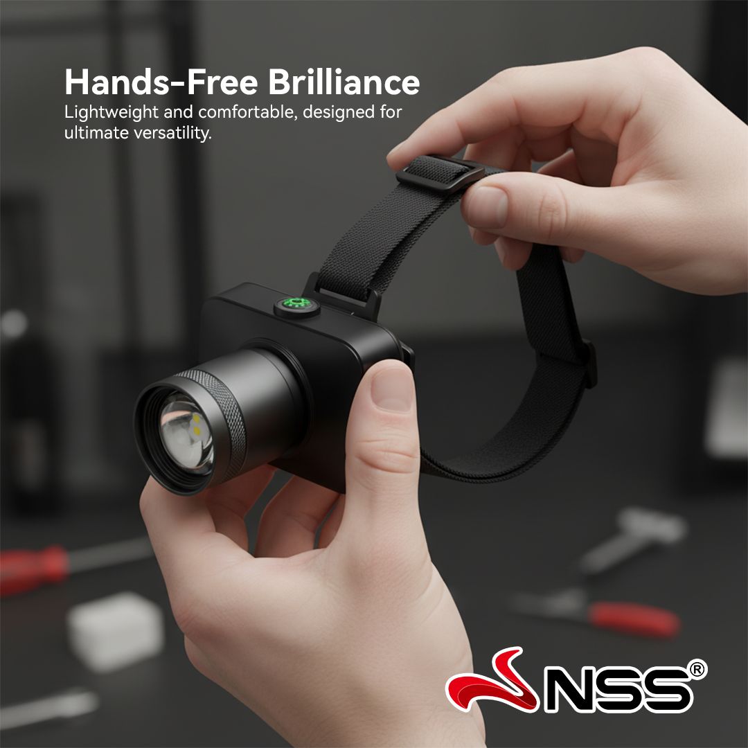 NSS Zoomable LED Flashlight 4000MAH Battery Capacity | Shopee Philippines