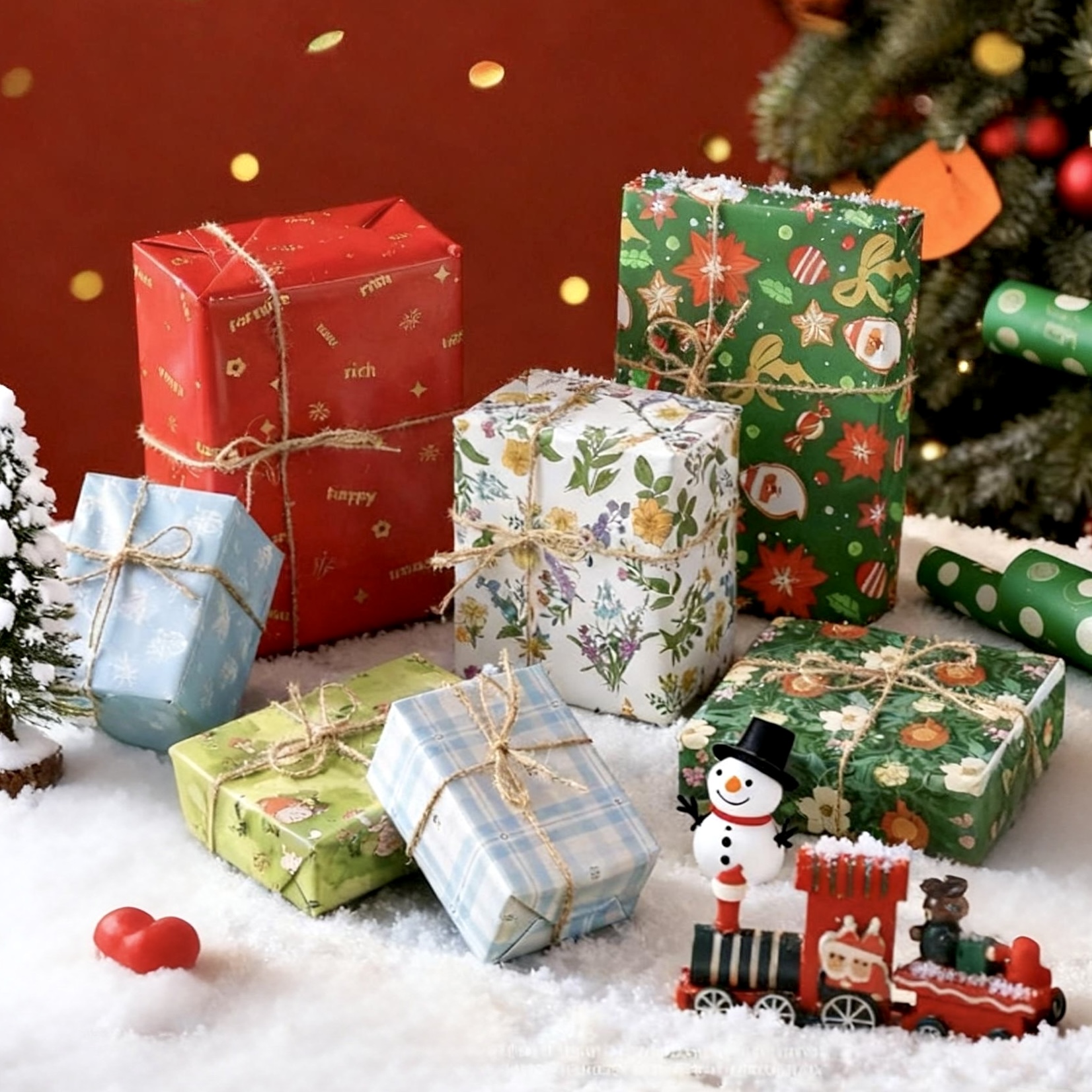 25 PCS New Year Gift Wrapper Giveaway Packing Paper Birthday Wedding ...