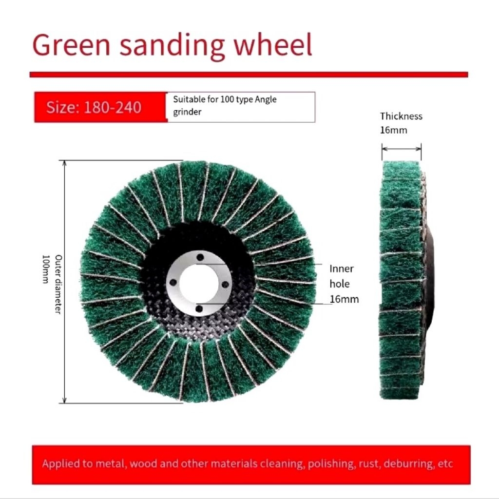 Wire Drawing Wheel Emery Cloth Polishing Wheel Sanding Rust Removal ...