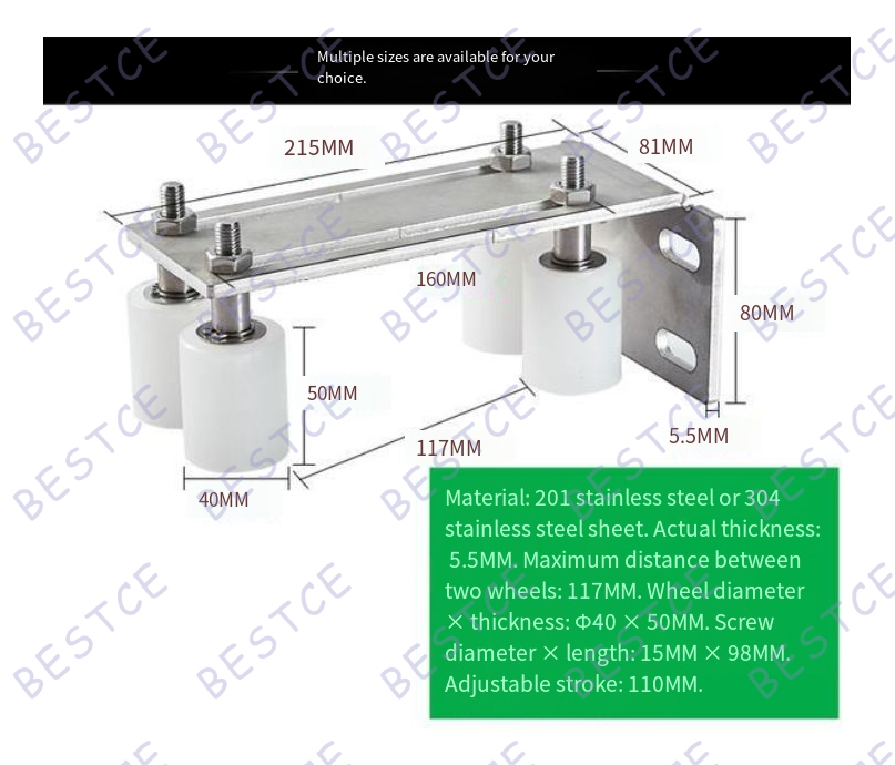 Sliding Gate Roller Guide Stainless Frame with Durable Rollers Gate ...