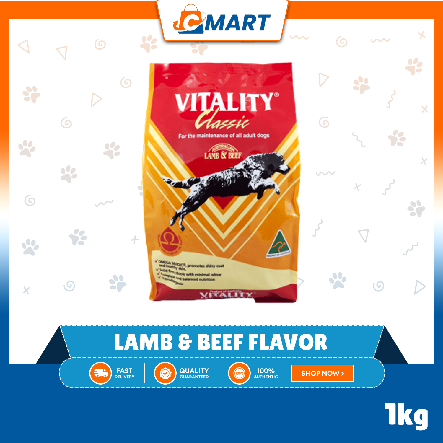 Vitality Classic Small Dog Food - 3kg | 1kg (Original Packaging ...