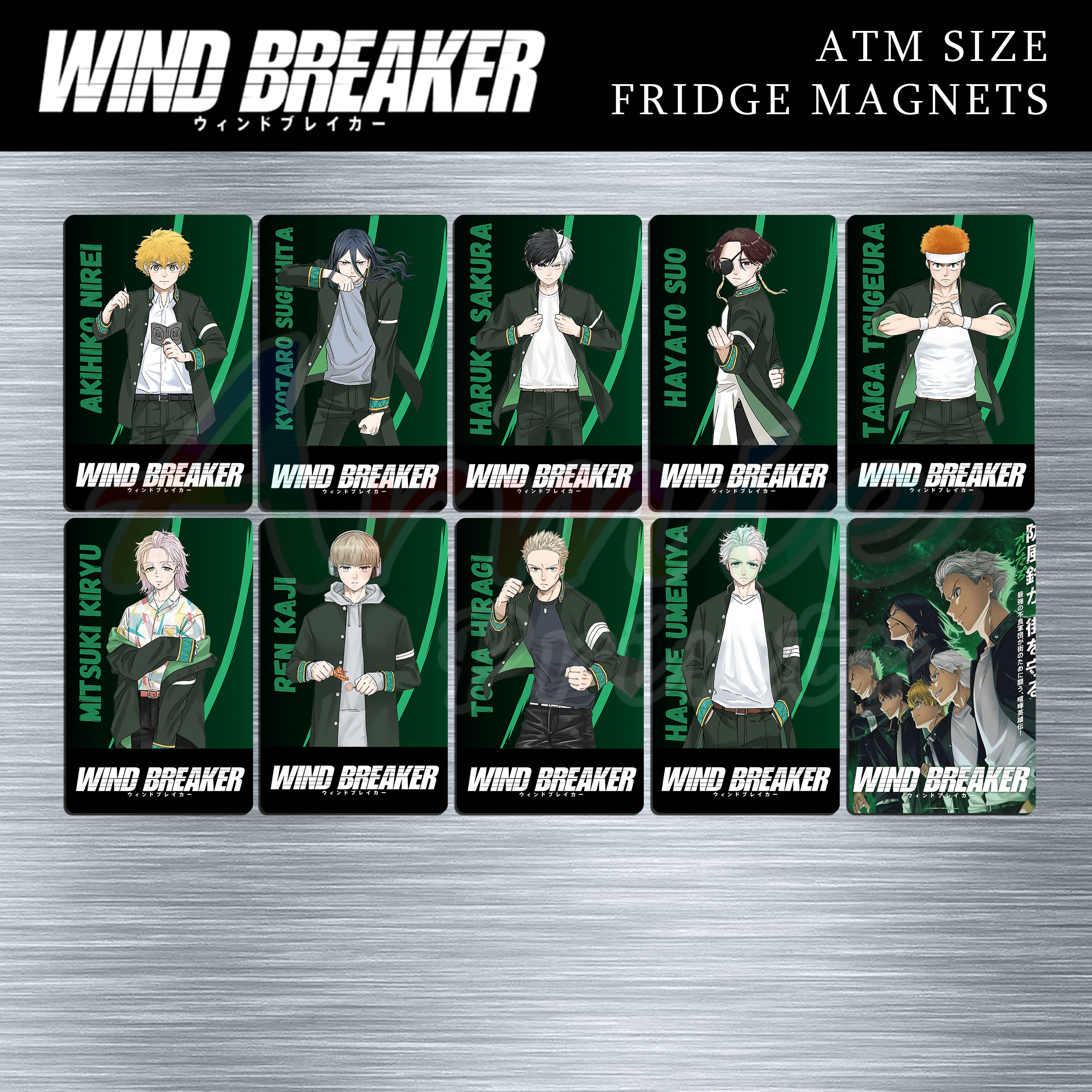 Anime | Wind Breaker | Fujin High Atm Size Ref Magnet Set | Shopee ...