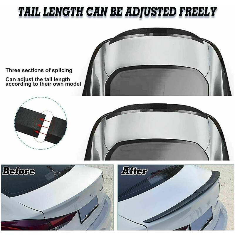 Car Rear Trunk Spoiler Lip Universal Car Apoiler Adjustable Roof Tail ...
