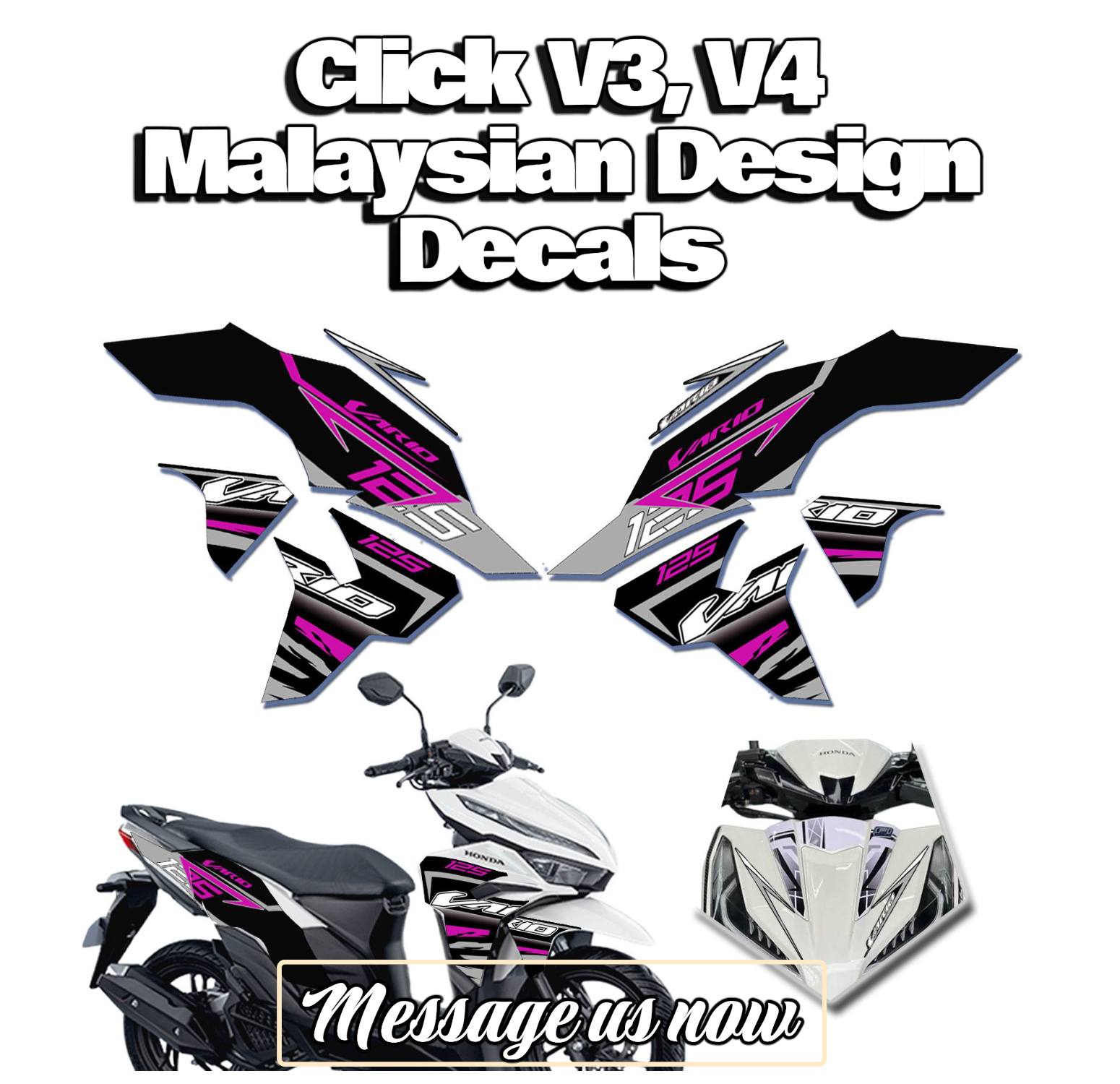 MALAYSICAN CONCEPT DECALS FOR HONDA CLICK V3/V4 accessories for click ...