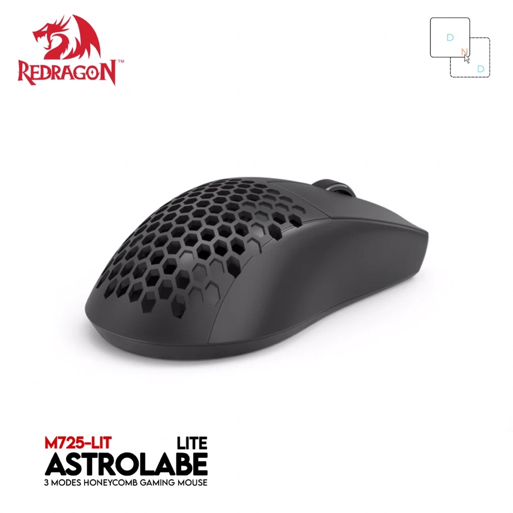 Redragon ASTROLABE LITE 3-Modes Honeycomb Lightweight Gaming Mouse ...