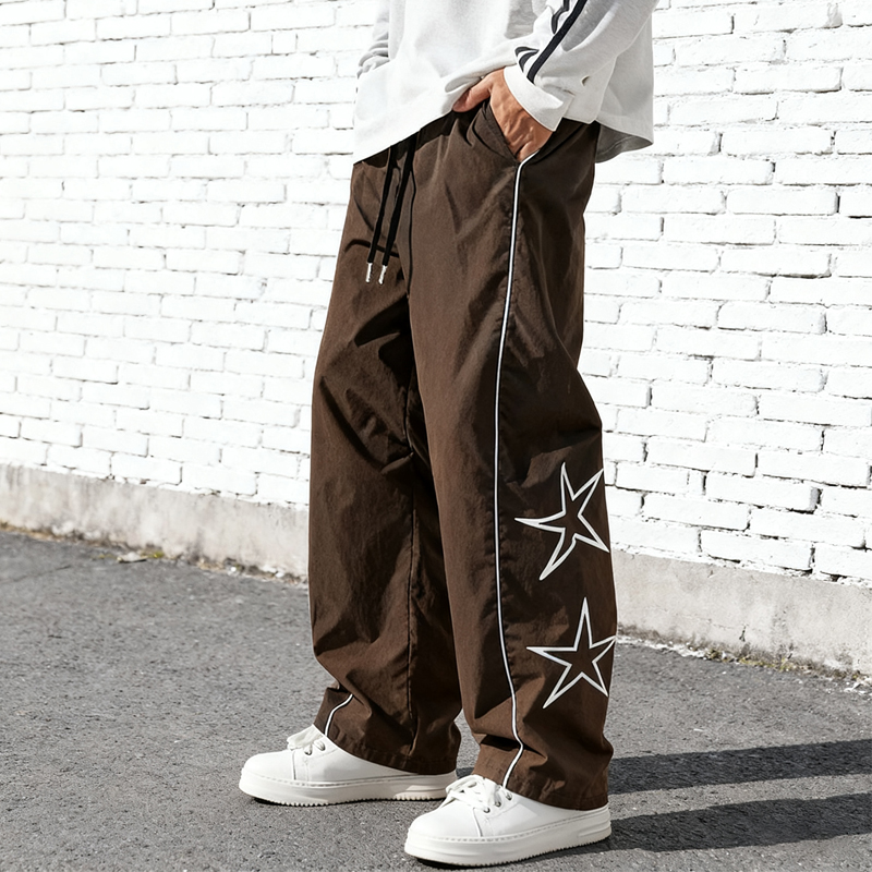 Sweatpants Casual Pants Baggy For Men Wide Leg Straight Pants Retro ...