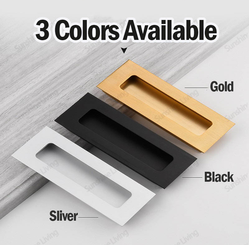 Embed Handle Hidden Cabinet Drawer Closet Aluminum Alloy Handles ...