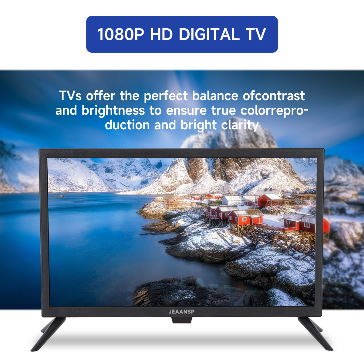 JEAANSP 22 inch HD Digital TV with VGA & HDMI+5M Antenna 24 inch TV ...