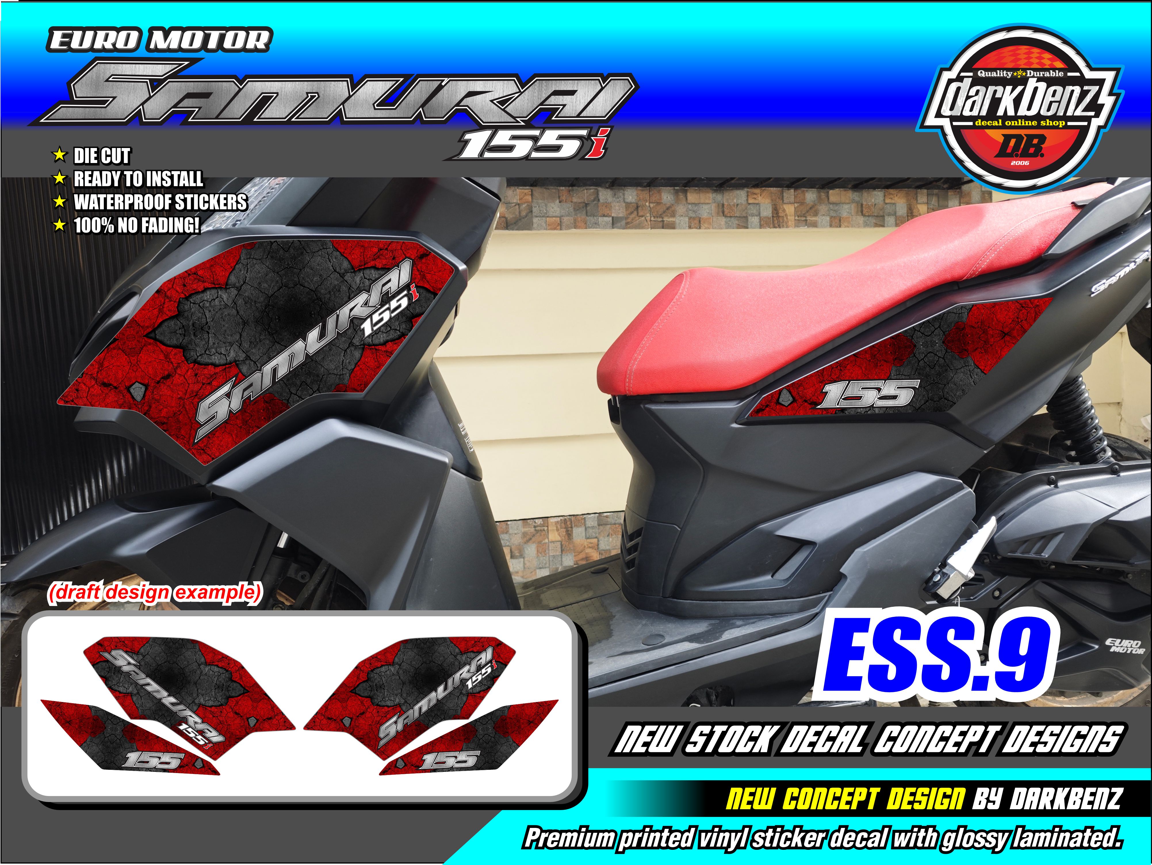 Euro Motor Samurai 155i New Stock Decal Concept Quality Printed Sticker ...