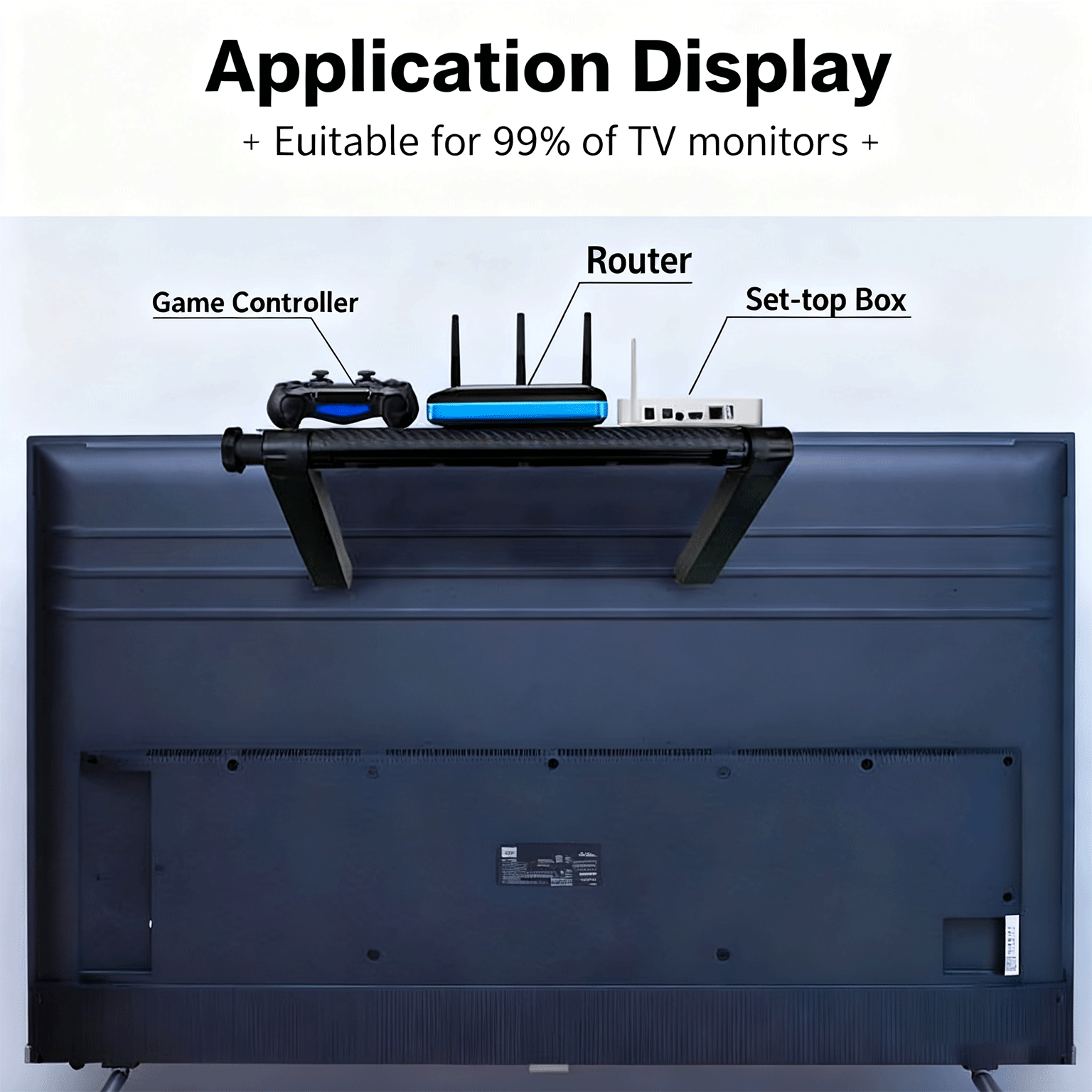 TV Box Top Shelf Wifi Router Storage Bracket Stand Monitor Wall Hanging ...