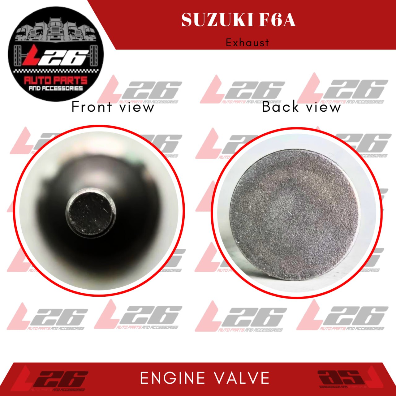 6PCS/SET ENGINE VALVE FOR SUZUKI MULTICAB F6A EXHAUST TYPE 12915-81400 ...