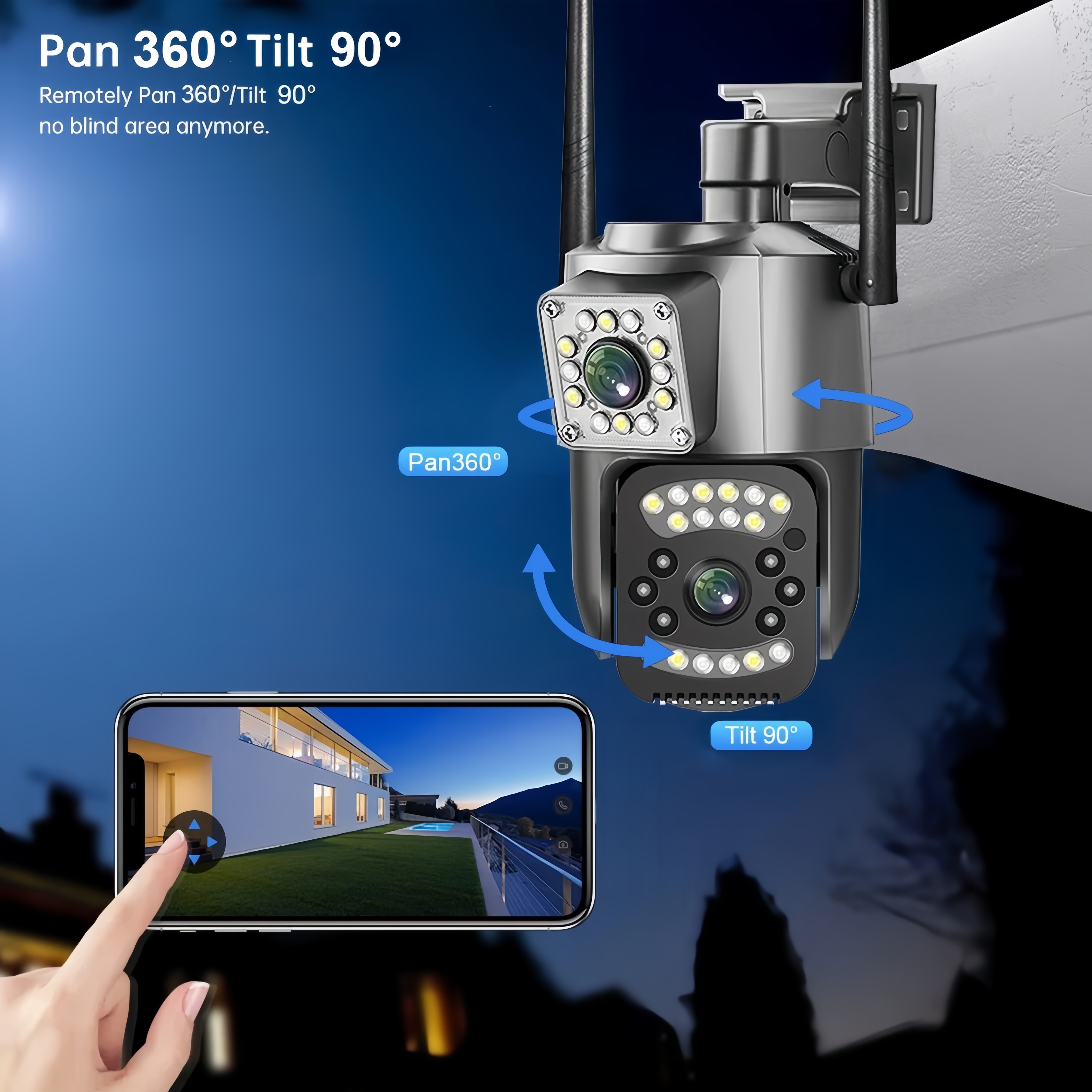Free 4G Sim V380 Pro CCTV Camera Outdoor Waterproof 2K 360° Rotate WIFI ...