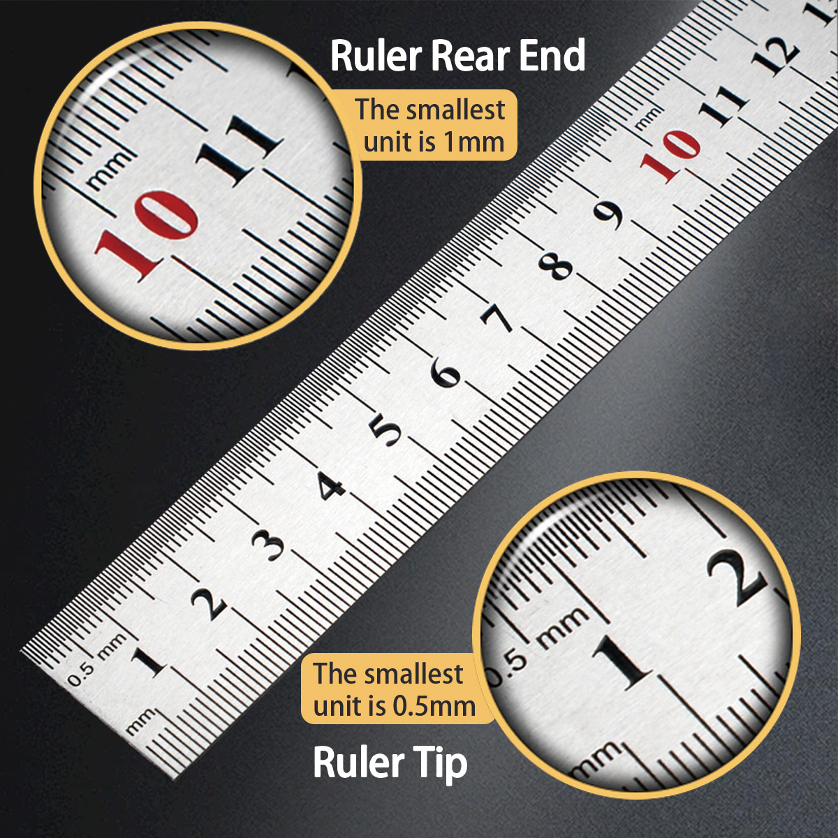 Premium Stainless Steel Measuring Ruler 30cm / 40cm / 50cm | Shopee ...