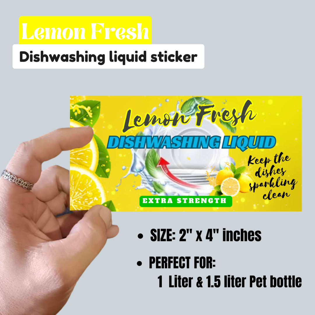 BRCos 36 Pcs Generic Sticker Label for Dishwashing Liquid Plastic ...