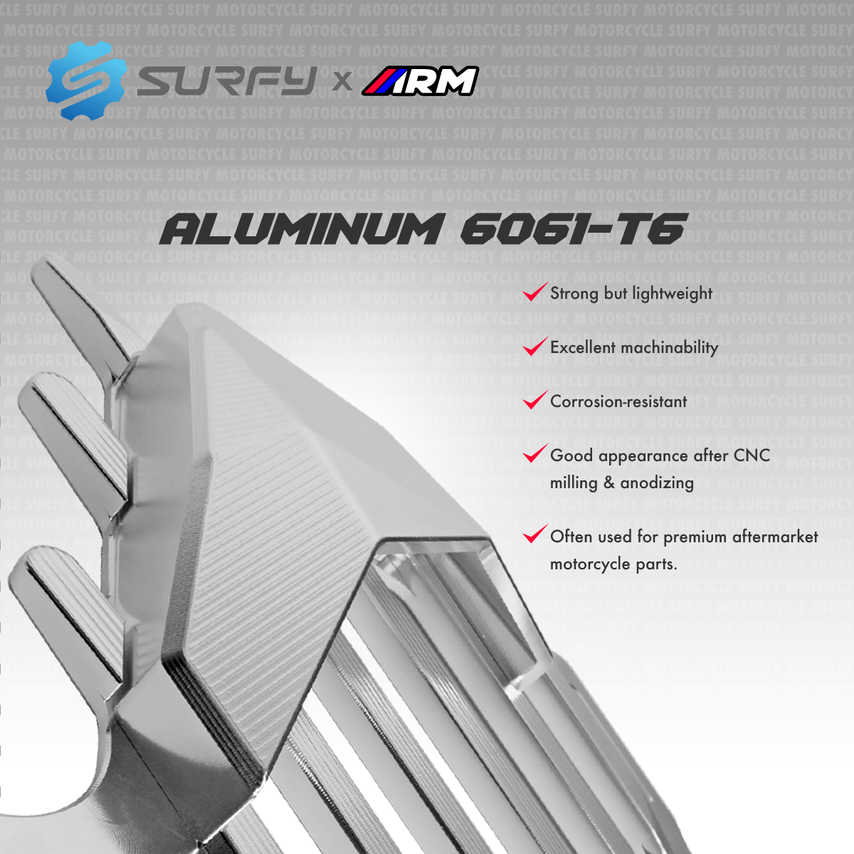 ARM Radiator Cover 6061-T6 Aluminum CNC Heavy-Gauge Airflow Design For ...