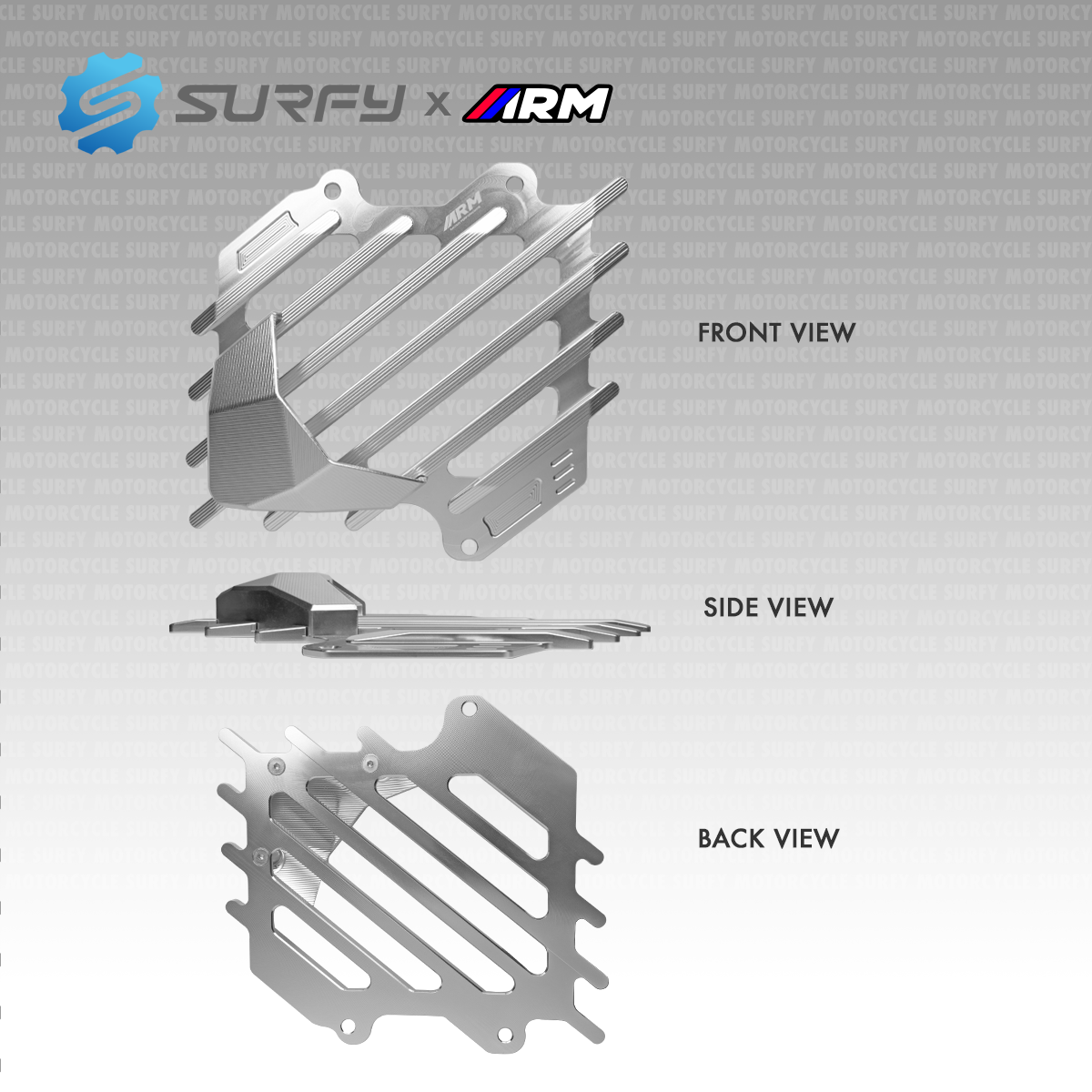 ARM Radiator Cover 6061-T6 Aluminum CNC Heavy-Gauge Airflow Design For ...