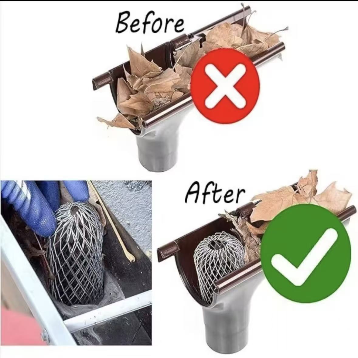 Gutter Guard Drain Debris Floor Aluminum Leaves Blockage Net Cover ...