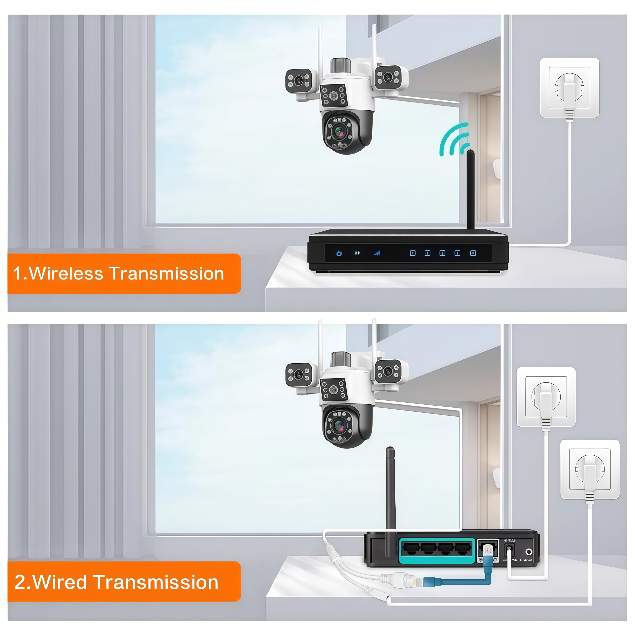 V380 Pro Three Lens CCTV Camera 4G No WIFI Needed 4K 16MP 10X Zoom ...