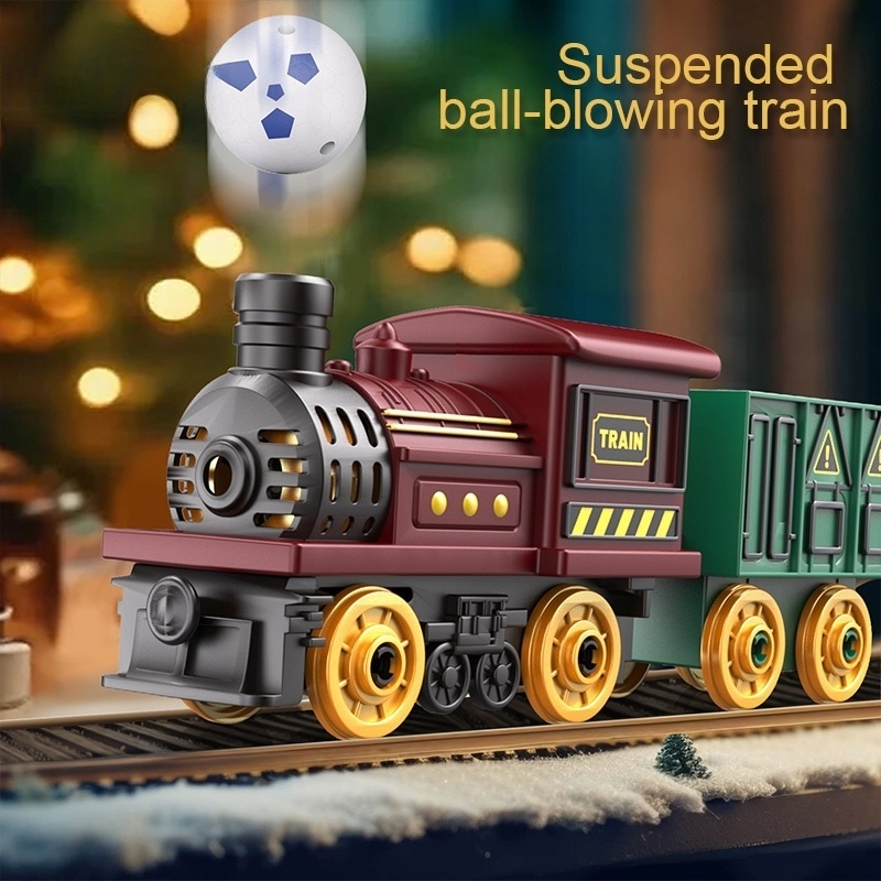 Timi Suspended Ball-Blowing Train Toy Children’s Educational Train Set ...
