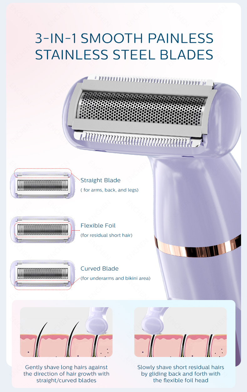 Enchen Electric Body Hair Shaver No Irritation Ball Hair Epilator ...