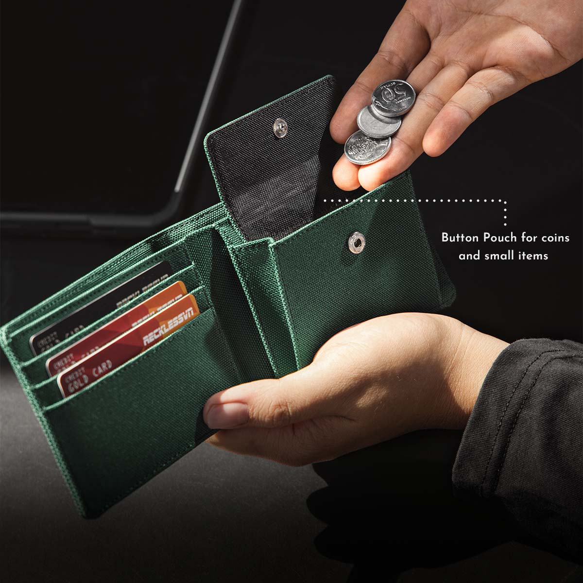 Recklesstripwear Coin Bifold Wallet Unisex - Bifold Wallet For Men ...