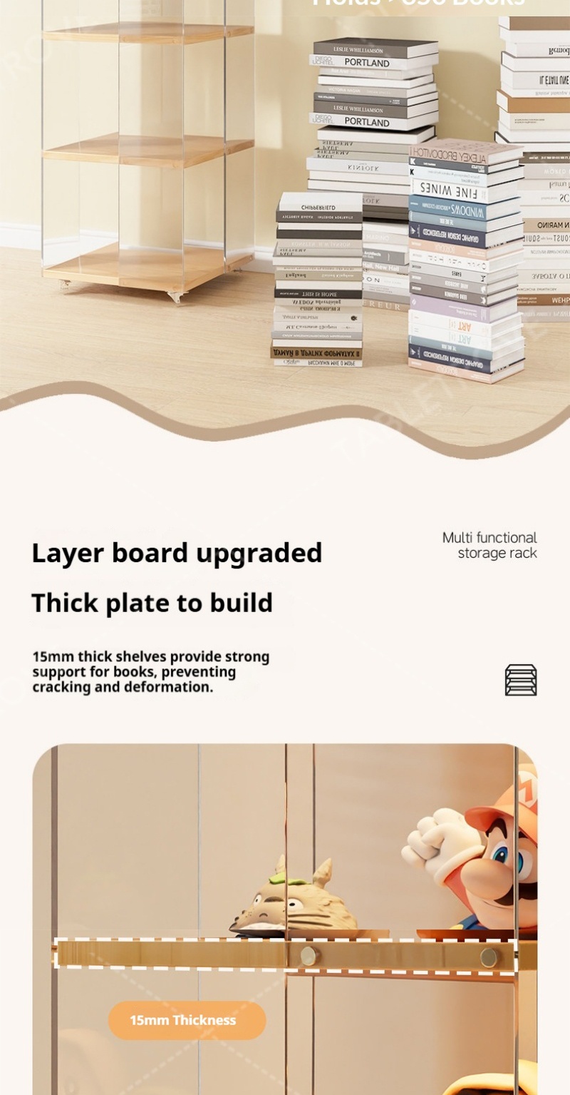 TABLETROVE Display Shelf Movable 360° Rotating Figurine Display Rack ...