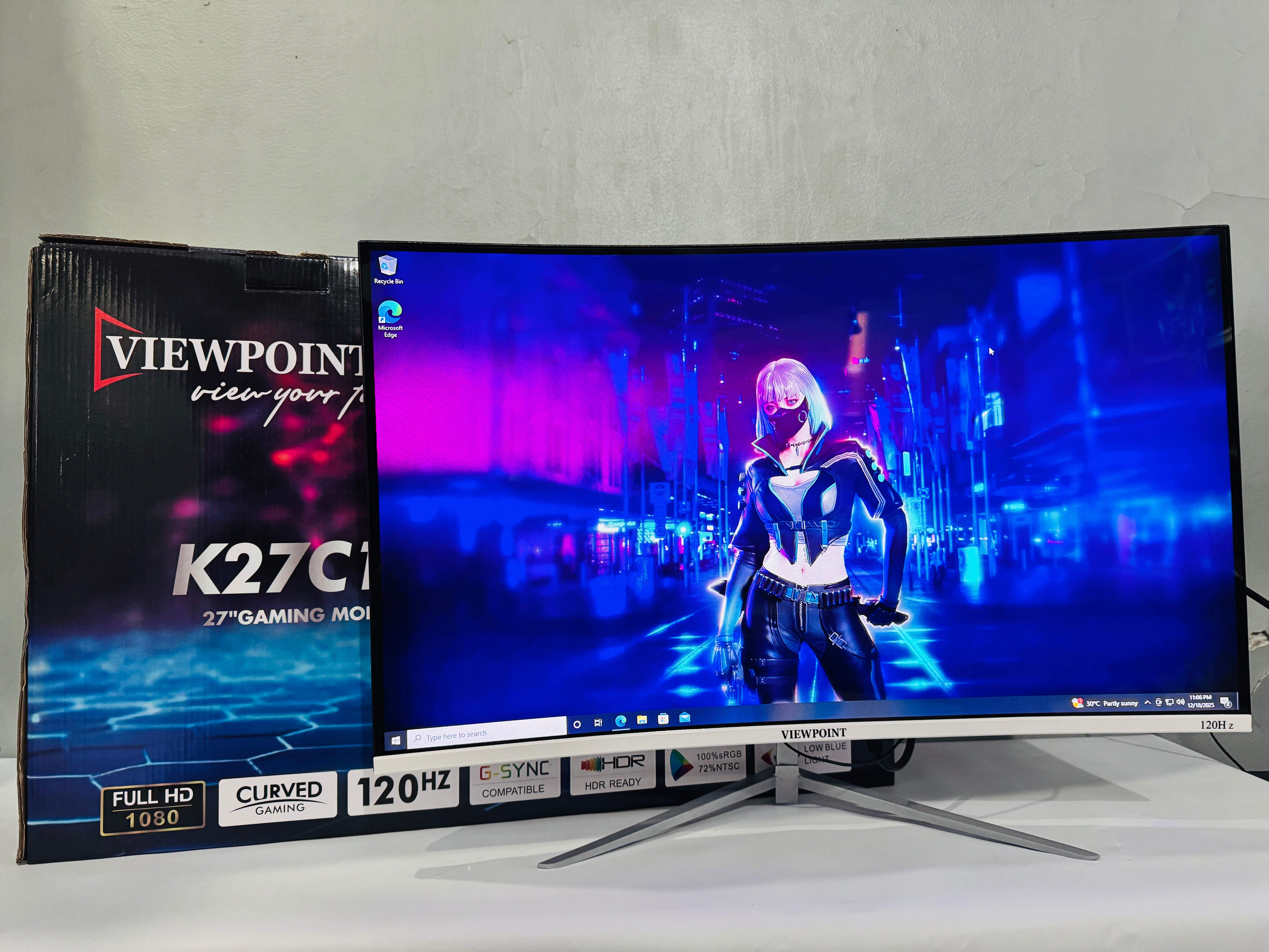 VIEWPOINT 27 INCH 120HZ SEMI CURVED FRAMELESS GAMING MONITOR | Shopee ...