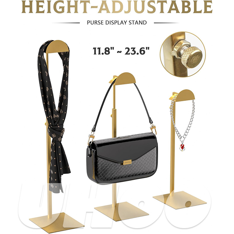 Bag Stand Organizer Rack Stainless Steel Adjustable 37-60cm Display ...