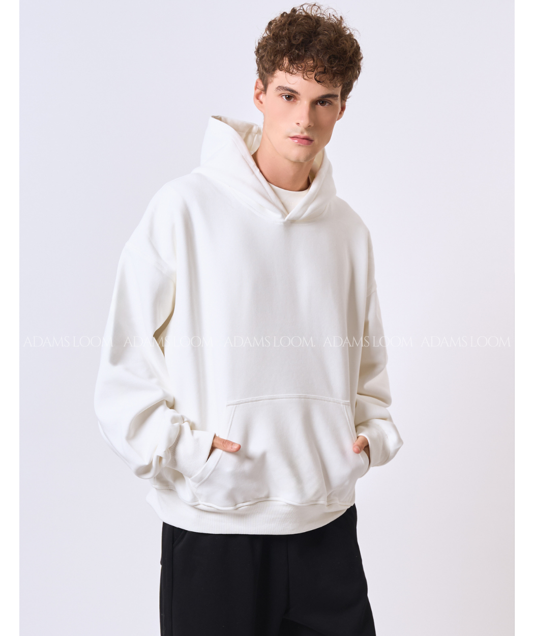 ADAMS LOOM 400 GSM Essential Heavyweight Pull Over Hoodie – Boxy Fit ...