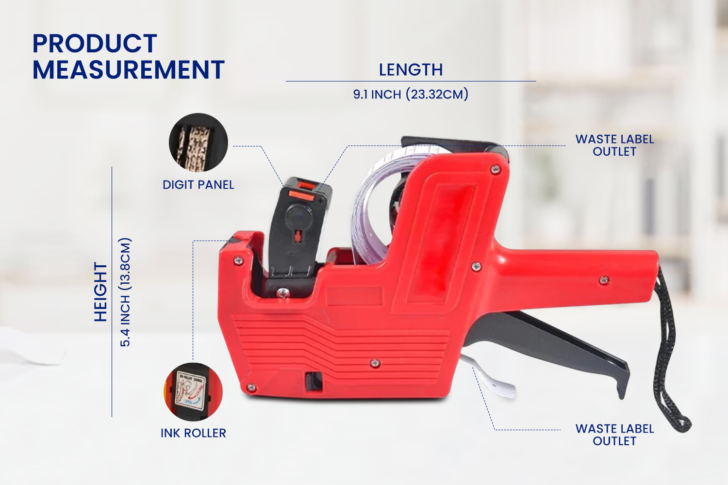 Price Tag Gun MX-5500 8 Digit Labeler with Price Labels Retail Grocery ...