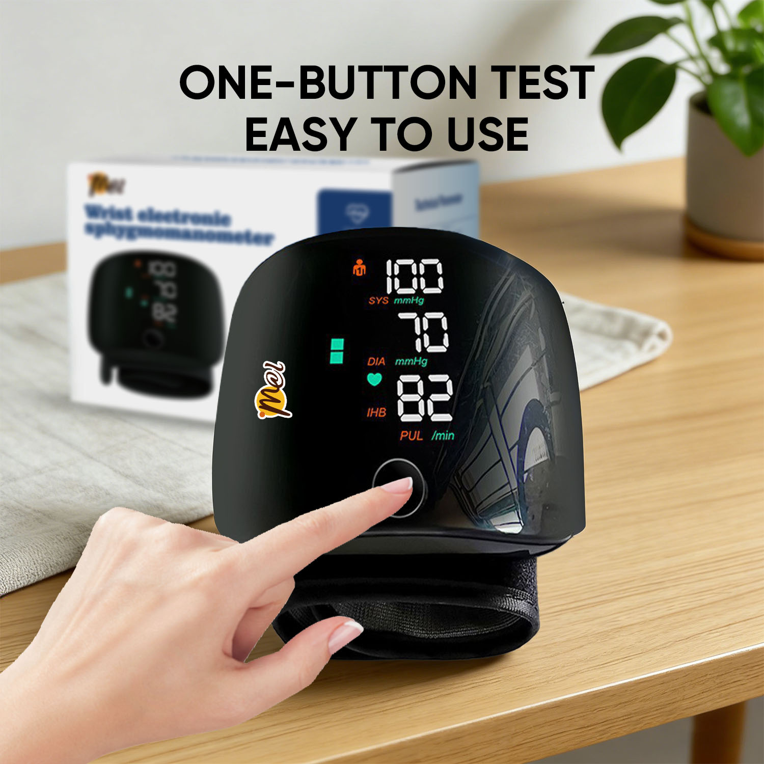 Rechargeable Blood Pressure Digital Monitor LED Display USB Charging ...