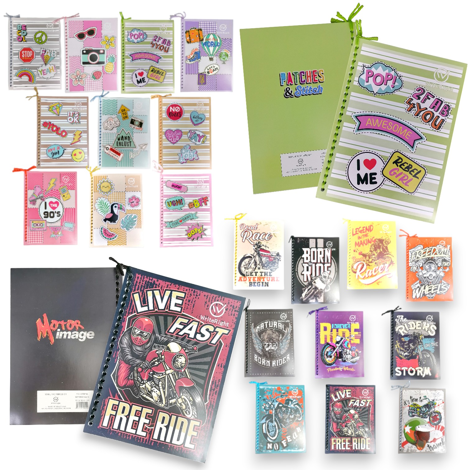 10PCS/BUNDLE NOTEBOOKS 80Sheets 145x200mm 10Color/Assorted School ...