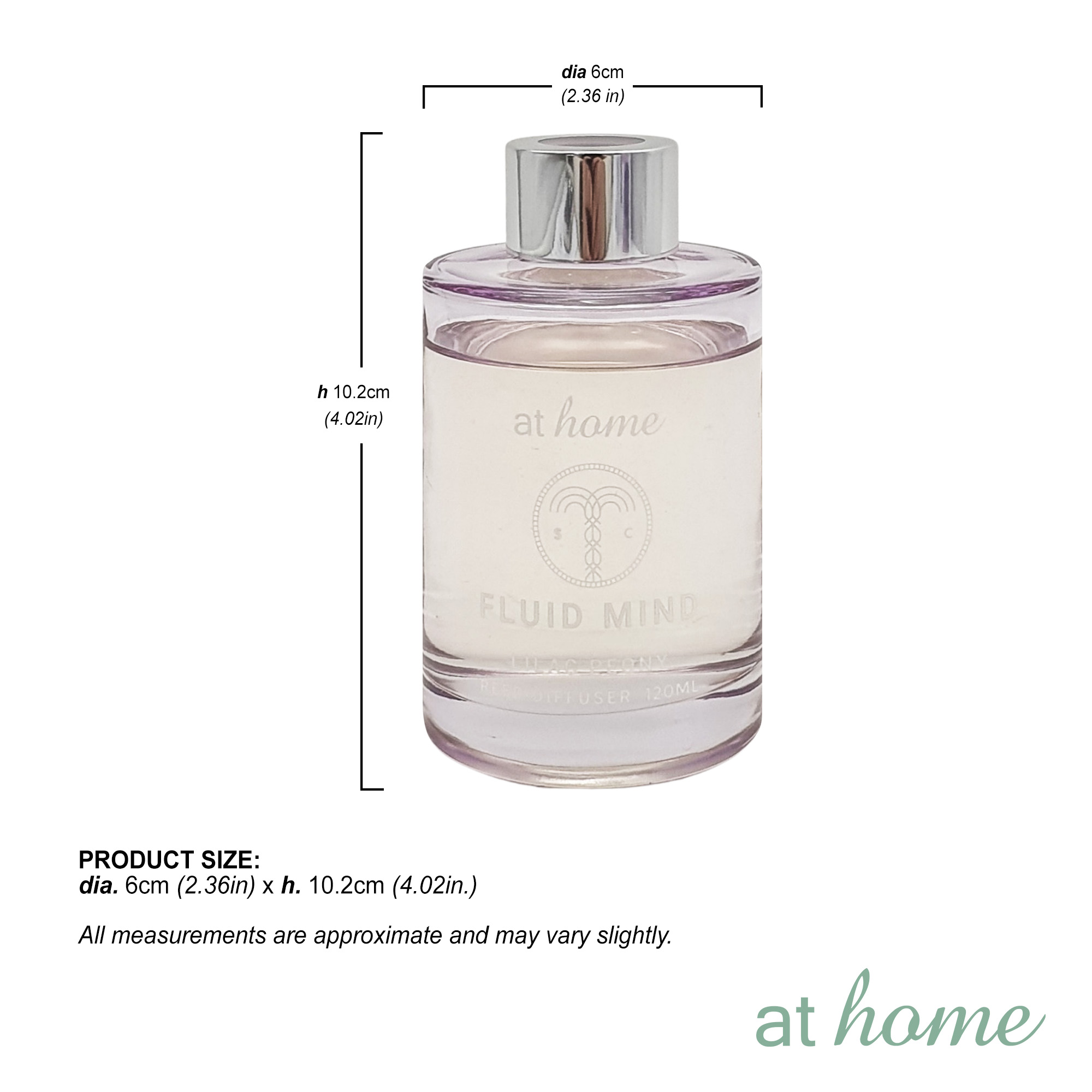 AT HOME Aromatherapy Essential Wisp Fluid Mind Reed Diffuser Scent Home ...
