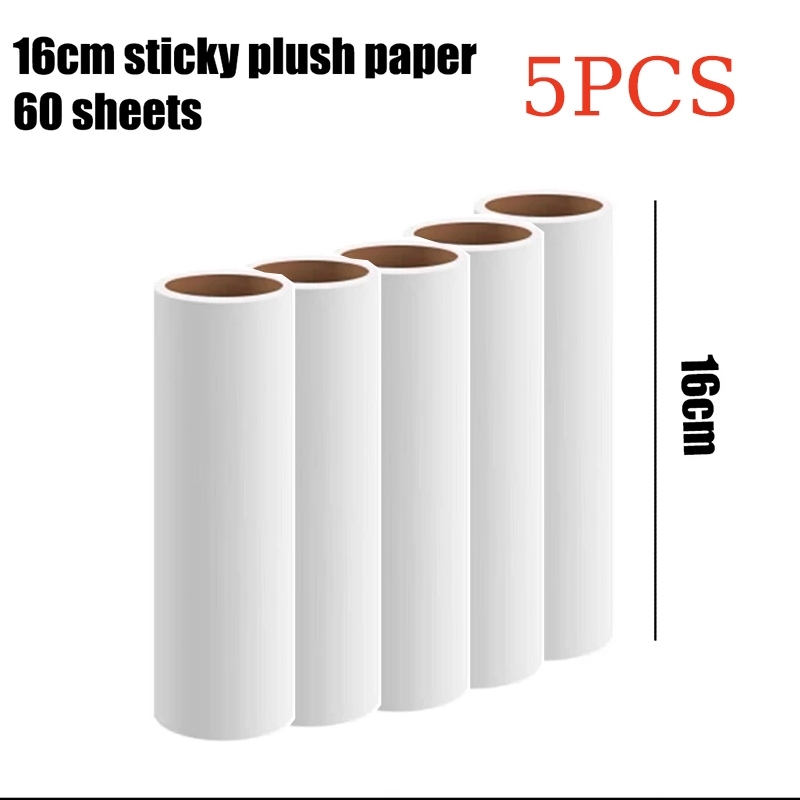 5PCS Reusable Sticky Roller Paper Refill Sticker Replacement Of Paper ...
