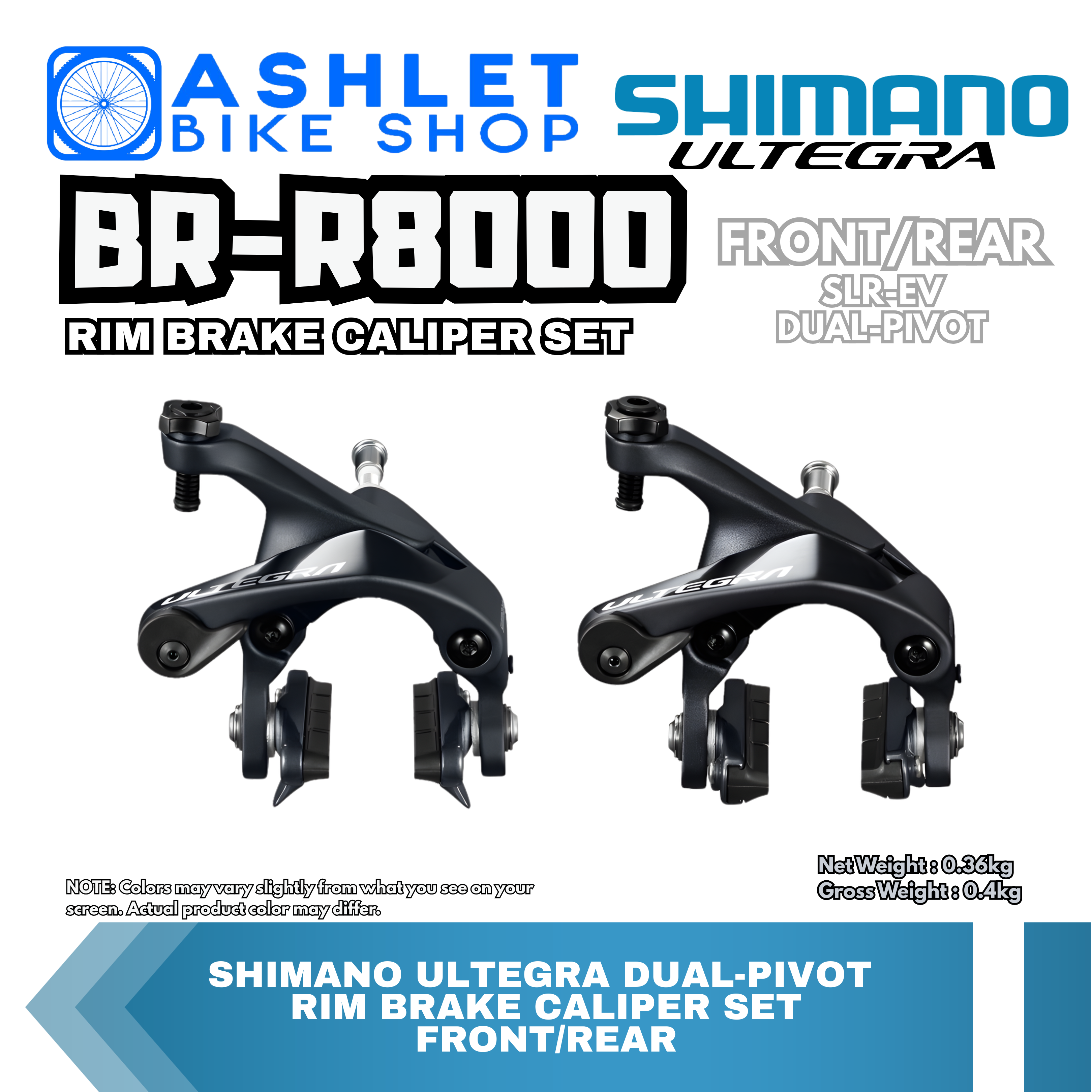 SHIMANO ULTEGRA BR-R8000 SLR-EV Dual-Pivot Rim Brake Caliper Front ...