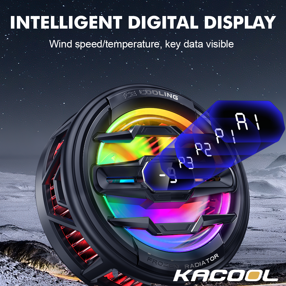 Kacool Phone Cooler for Gaming, Magnetic Cooling Fan w/ Back Clip ...