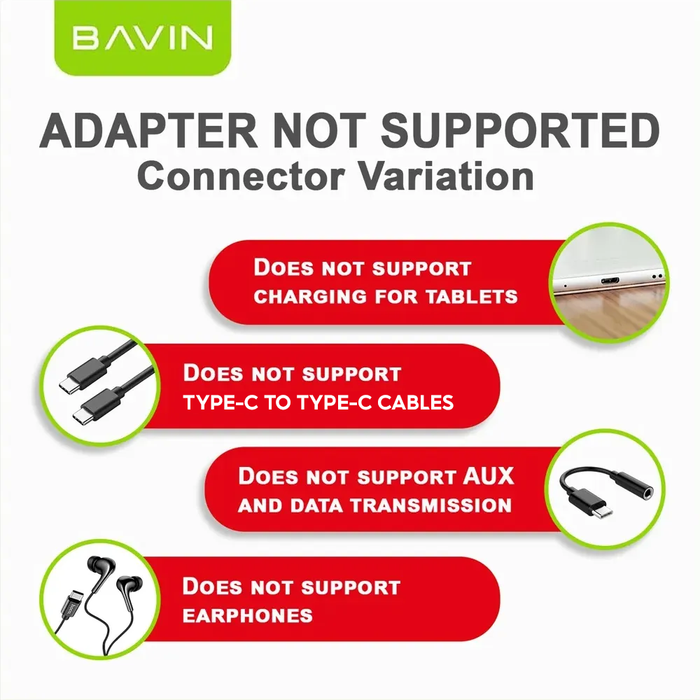 BAVIN A Series Mini Charging Adapter Compatible for Type-C & iP (For ...