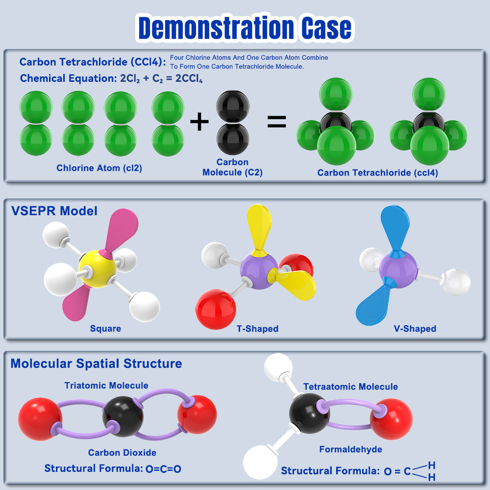 Chemical Molecular Structure Model Kit Organic Inorganic Chemistry Set ...