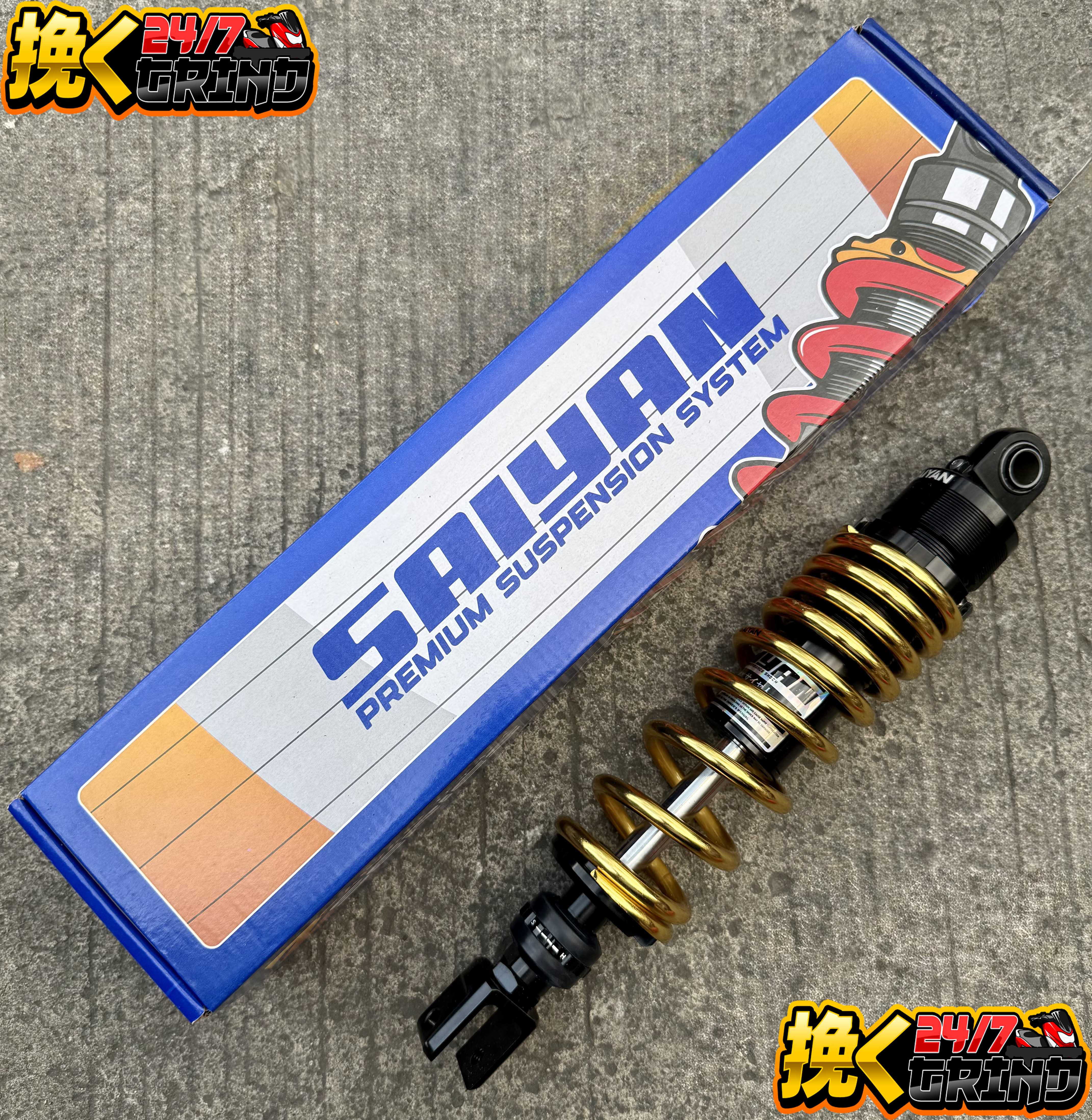 REAR SHOCK SAIYAN SUSPENSION ADJUSTABLE 300MM 330MM NO TANK | Shopee ...