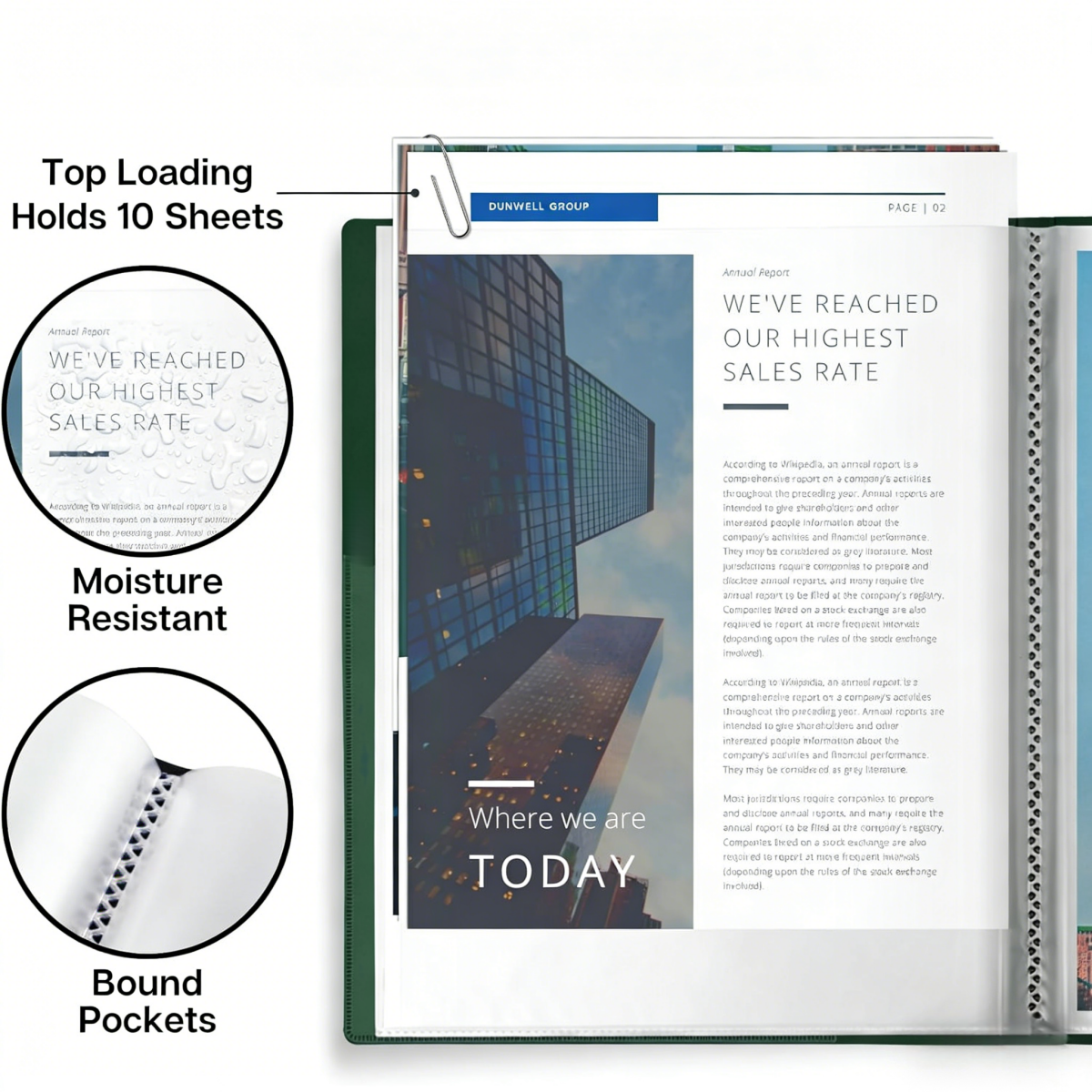 Long Clear Book Clear Sheets Protectors 30/60/80/100 Pages Portfolio ...