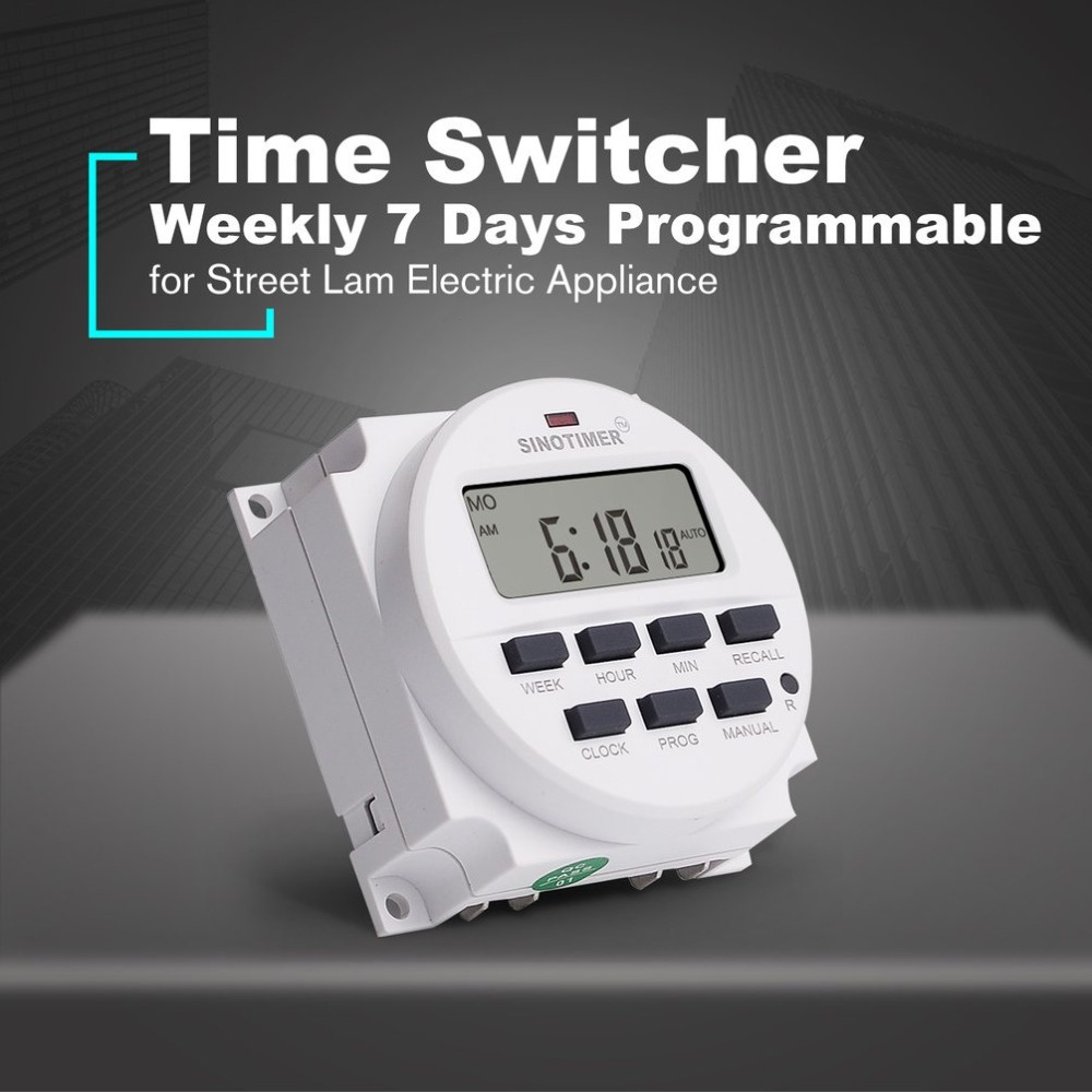 SInotimer Tm618H-2 220V Ac Digital Time Switch Output Voltage 220V 7 ...