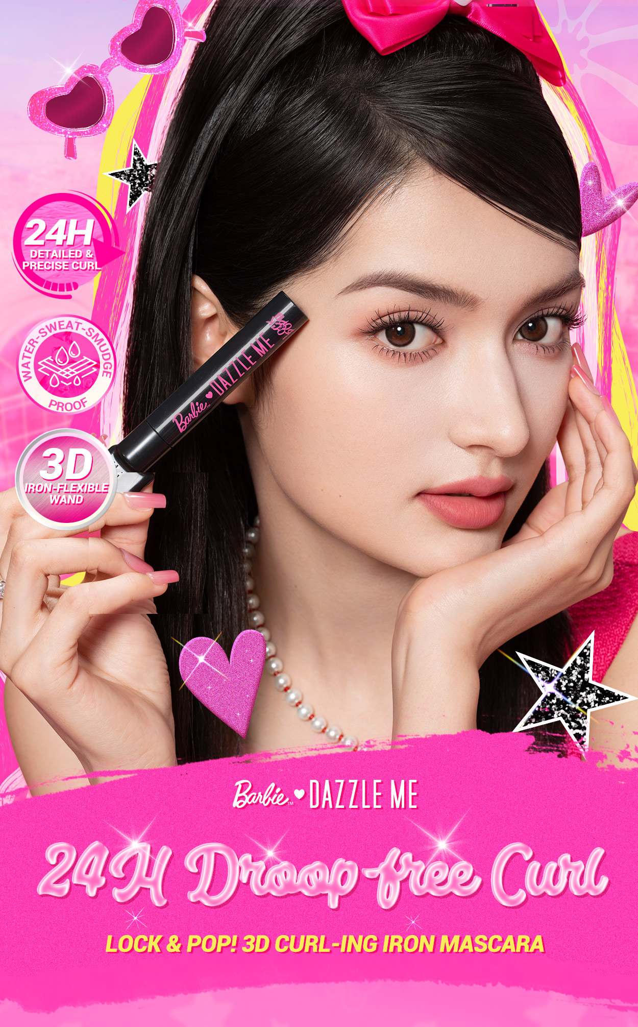Limited Edition | DAZZLE ME X Barbie Lock & Pop! 3D Curl-ing Iron ...