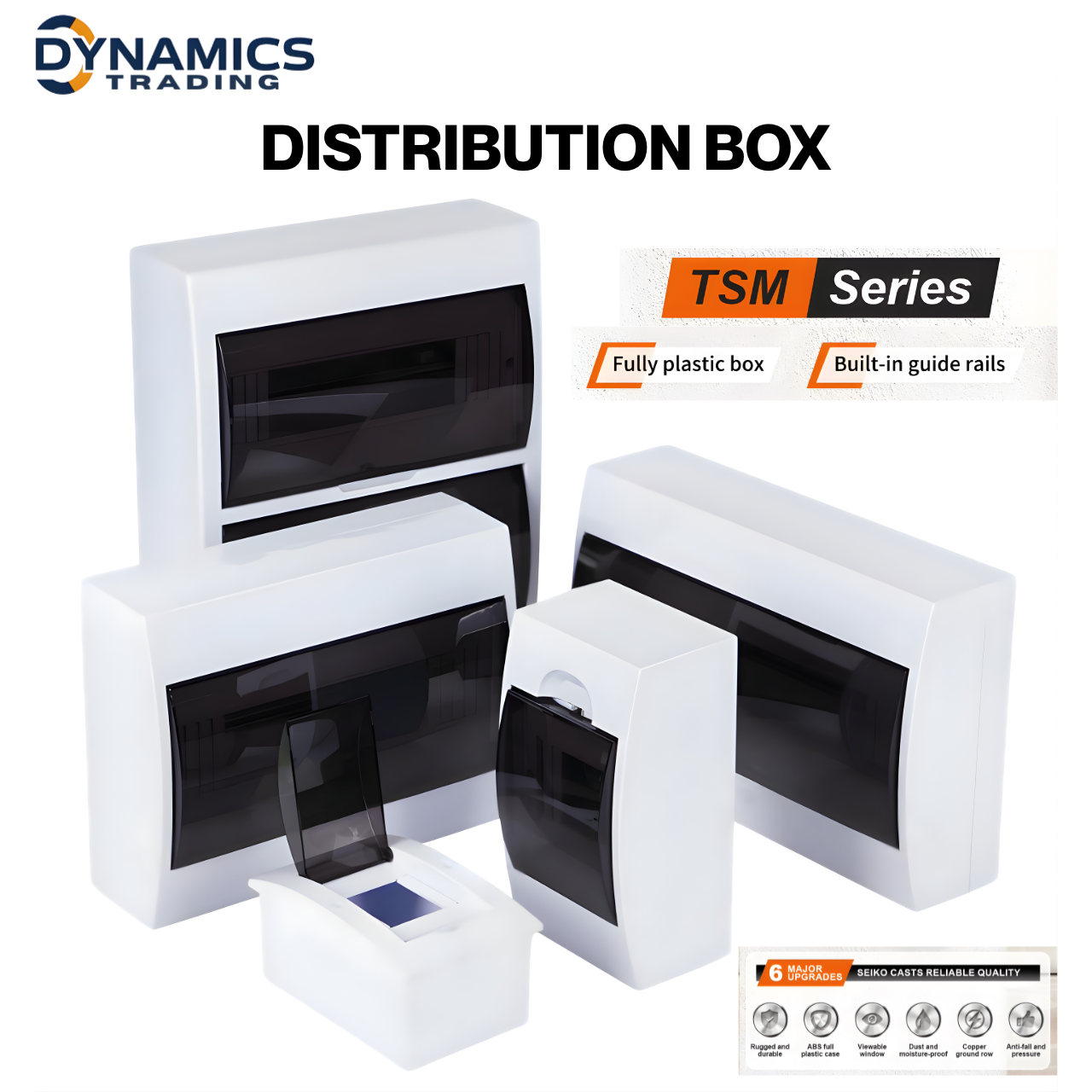 Distribution Box Flush & Surface Type ABS Plastic IP50 With Din Rail ...