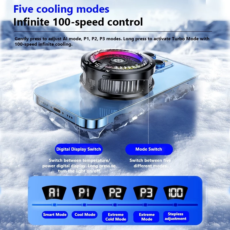 NETPAC Ai Phone Cooler TH25 Magnetic Back Clip 2 in 1 Gaming Radiator ...