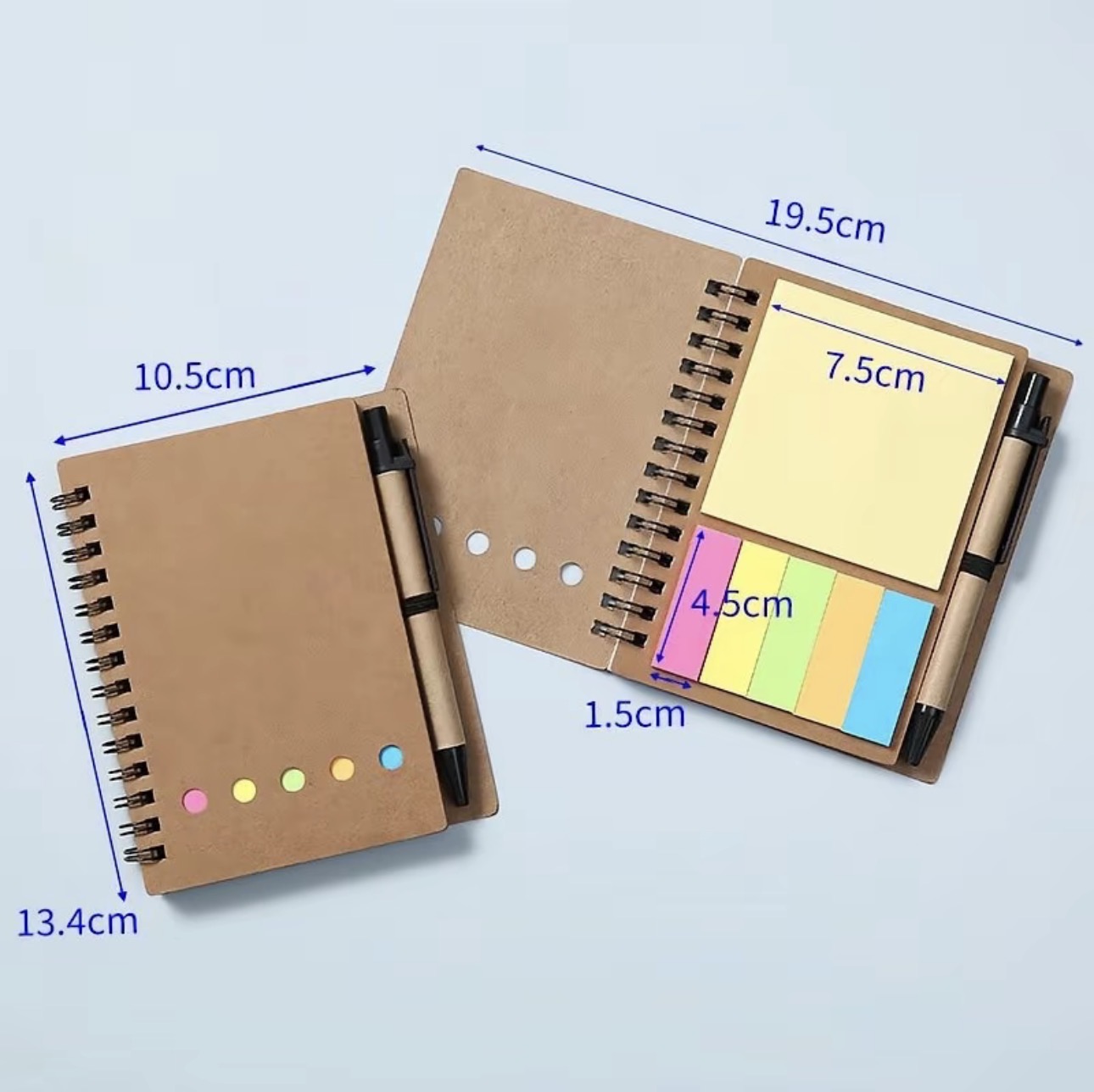 GOODAY A6 Spring Notebook with Ballpen Sticky Notes Memo Pad School ...