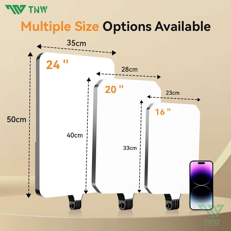 TNW 24Inch LED Video Panel Light Studio Light with Tripod Photography ...