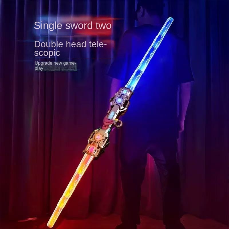 2in1 seven-color light double-sided sword unfolded USB charging laser ...