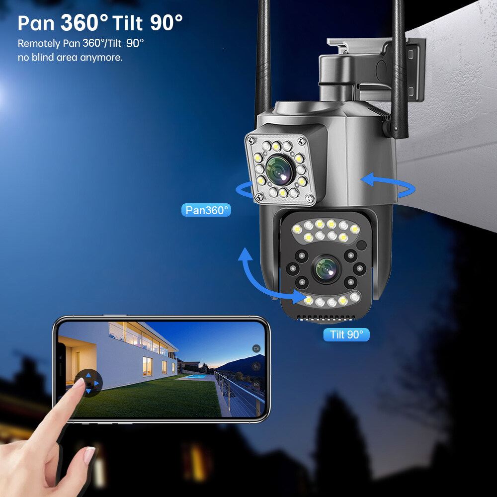 BUY 1 TAKE 1 V380 Pro Outdoor CCTV Camera Dual Lens 2K UHD Auto ...