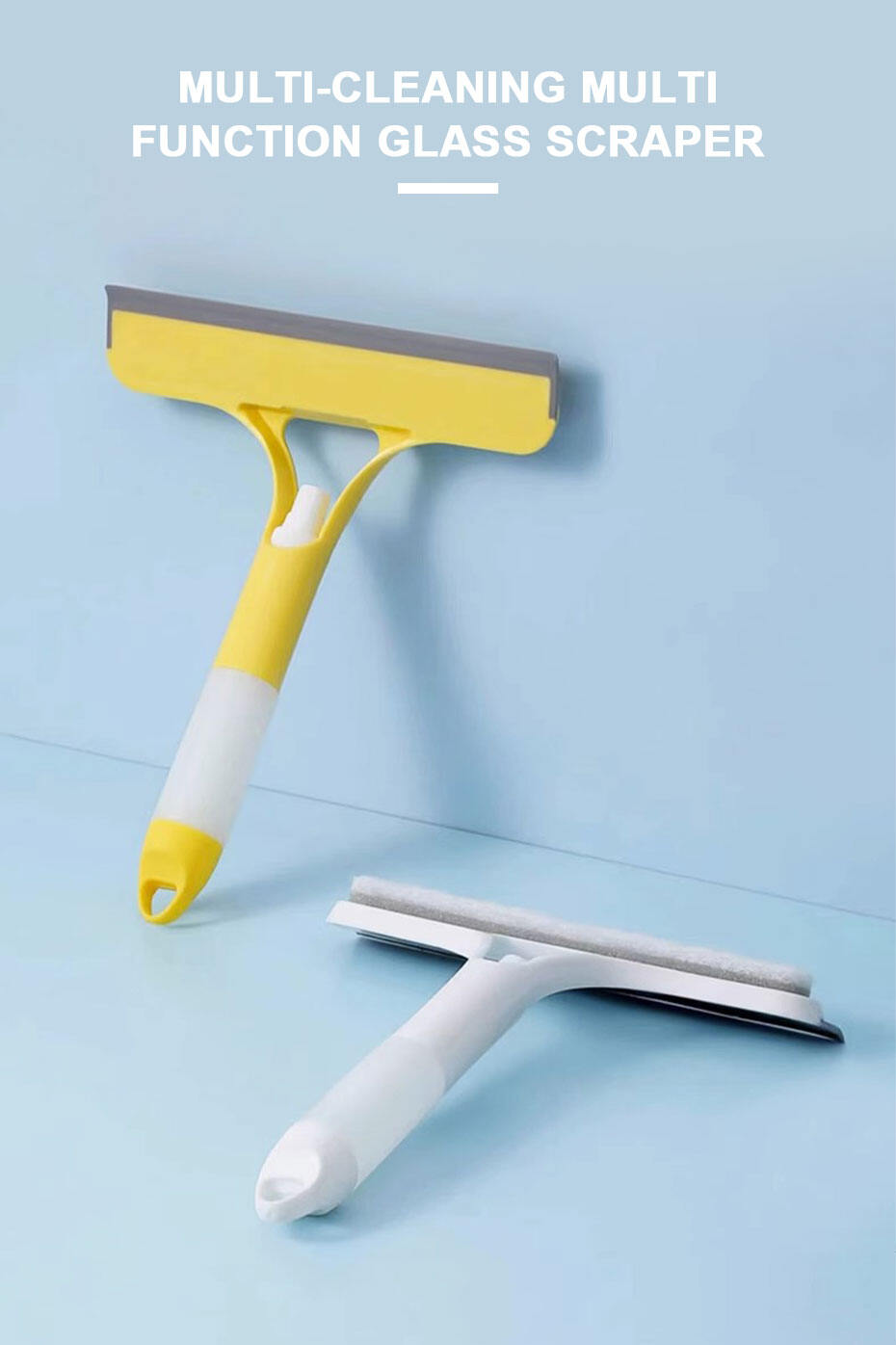 Window Wiper 3 in 1 Multi-Purpose Glass Clean Scraper Shower Squeegee ...